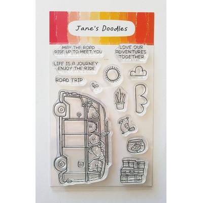 Jane's Doodles Clear Stamps - Road Trip